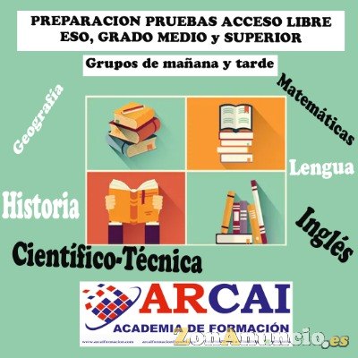 Curso preparación pruebas de acceso libre
